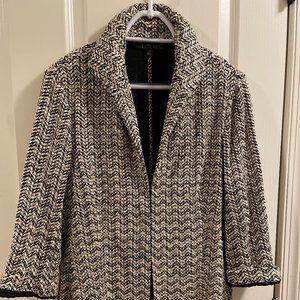 Lafayette Black and Taupe Herringbone Jacket - Size 12 - NEVER WORN